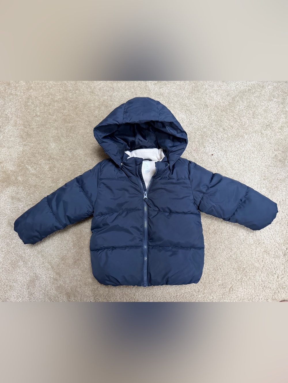 Kids H&M 18Mos Hooded Puffer Jacket - Navy